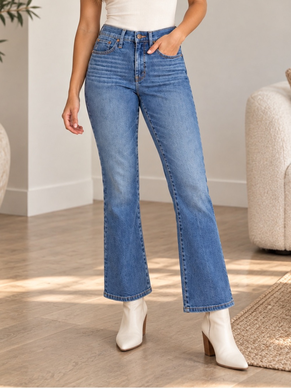 Madewell High-Rise Cali denim boot Jeans Size 27 Medium Wash Denim ankle length